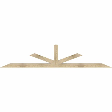 Ekena Millwork Saratoga Rough Sawn Timber Gable Bracket, Douglas Fir, 108"W x 22"H x 4"D x 4"F, 5/12 Pitch GBW108X22X0404SAR00RDF